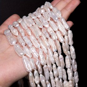Resim Boncuklar & Boncuk Çeşitleri - 15-23mm Doğal Barok Düzensiz Uzun Şerit İnci Boncukları, 5 Adet DIY Takı Yapımı İçin - Bileklikler, Kolyeler ve Zarif Aksesuarlar için İdeal 