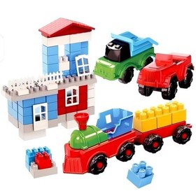 Resim 100 Parça Tren Garı Bloklar 