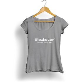 Resim Blackstar Logo Kadın T-Shirt (Gri) 