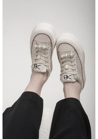 Resim Monica Orijinal Kriste Bell İthal Özel Seri İnci Detaylı Kadın Spor Ayakkabı Altın Altın 