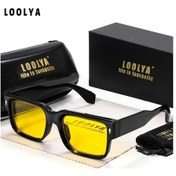 Resim Wangxi Loolya Steampunk Esintili Moda Gözlükleri Sarı Erkek Ve Kadınlar İçin Günlük Stil Pc Lens Ve Çerçeve Toz Geçirmez Metal Gözlük Kılıf İle Retro Parti Gözlükleri Altın 