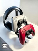 Resim Crodle Duvara Monte Edilebilen Masaüstü Metal Siyah Ps4 Ps5 Xbox Joystick Controller Tutucu Kulaklık Standı 