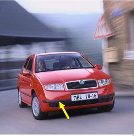 Resim Skoda Fabia MK1 2000-04 Ön Tampon Sağ Köşe Bandı Çıtası 6Y0807718 