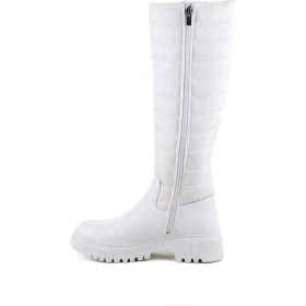 Resim Mp Kadın Casual Kapitone Çizme Beyaz MP-2752 