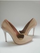 Resim ESER 1116 Model Bereket Kundura 9 Cm Bej Stiletto Cilt Topuklu Ayakkabı 
