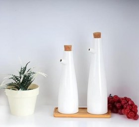 Resim Pure Bambu Tabaklı 2 Li Porselen Yağlık 240 Ml + 300 Ml TR-3098 