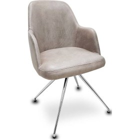 Resim Draco Kahverengi Misafir Koltuğu Kahverengi Deri 