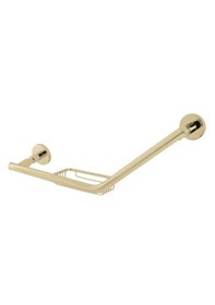 Resim Çelik Banyo Paslanmaz Pirinç Flora Küvet Tutamağı Süngerlikli 40cm Sarı 