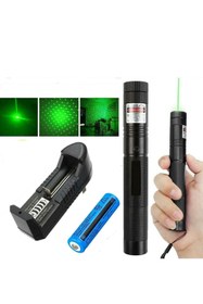 Resim JASPER V-009 Pro Series Yeşil Lazer Pointer Şarjlı Pilli 1000Mw Cep Boy Lazer 