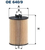 Resim FILTRON OE640/9 Yag Filtresi (Mercedes M266 W169-245) 2661800009 OE6409 (WA743478) 