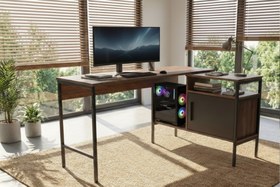 Resim MODULAGO OFİS MASA TAKIMI, ANTRASİT CEVİZ 