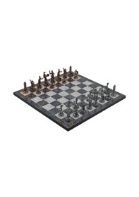 Resim Gifthome Metal Satranç Takımı-seti orta yunan antik gri Mermer De 