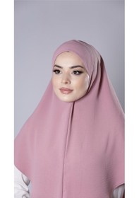 Resim Hürrem Bone Gül Kurusu Pratik Hazır Geçmeli Tesettür Eşarp Aerobin Kumaş Düz Hijab 2309 18 