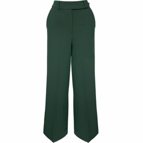 Resim BELİ LASTİKLİ GENİŞ PAÇA PANTOLON YEŞİL - 38 / Yeşil 