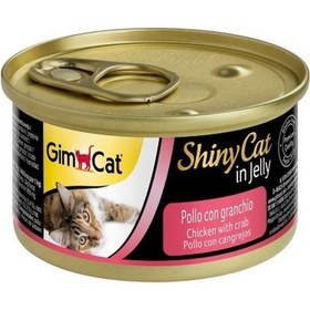 Resim Gimcat Shinycat Tavuklu ve Yengeçli Jelly Konserve Yetişkin Kedi Maması 70 G 
