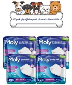 Resim Moly Köpek Çiş Eğitim Pedi 4 Paket 