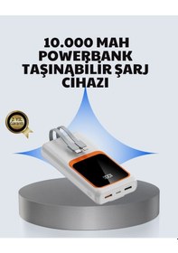Resim Kompakt 10000 Mah Powerbank Dijital Göstergeli, Type-c Ve Lightning Uyumlu renkli 