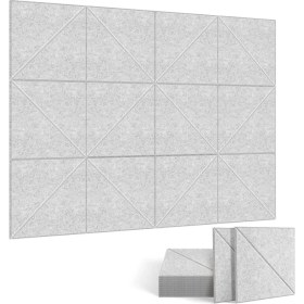 Resim Oasis Oasis 12 Paket Akustik Paneller, Dekoratif Ses Yalıtım Panelleri, Gümüş Gri (Yurt Dışından) 