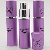 Resim 1 adet Sanrio KUROMI dolum şişesi sevimli parfüm spreyi şişesi sıvı kozmetik şişesi, parfüm toner suyu ve diğer sıvıları doldurmak için uygun 10 ml 