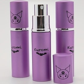 Resim 1 adet Sanrio KUROMI dolum şişesi sevimli parfüm spreyi şişesi sıvı kozmetik şişesi, parfüm toner suyu ve diğer sıvıları doldurmak için uygun 10 ml 