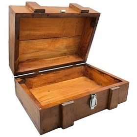 Resim Çok Amaçlı El Yapımı Ahşap Sandık 33*23*15 Cm Çok Renkli 