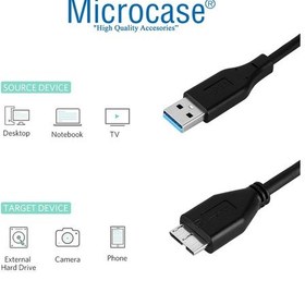 Resim Microcase Usb 3.0 Harici Hdd Hard Disk Kablosu 60 Cm Siyah Al2825 