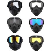 Resim Dayanıklı Motosiklet Köpekbalığı Kask Gözlükleri Motokros Kask Gözlükleri Retro Rüzgar Geçirmez Açık Yüz Kaskları Gözlük Maskesi Şeffaf Gözlük 