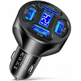 Resim Eoenkk15w 4 Port Usb Araç Şarj Cihazı İphone Uyumlu 15 Xiaomi Hızlı Şarj Adaptörü Ildistribütör Garantili 