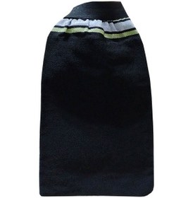 Resim Micro Peel İpek Sırt ve Vücut Kesesi Lastikli 15 x 27 CM Siyah 