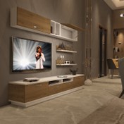 Resim Trendstyle 5220 Mdf Tv Ünitesi Tv Sehpası Beyaz Pera 