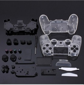 Resim Xindoker Ps4 Ps5 Kumanda İçin Şeffaf Plastik Dıy Kasa Seti Montaj Gerekiyor, Sadece Kasa 