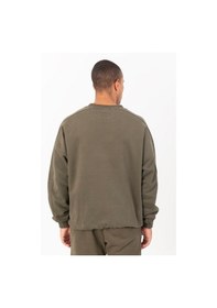 Resim Maraton Sportswear Oversize Erkek Bisiklet Yaka Uzun Kol Basic Açık Haki Sweatshirt 21822-açık Haki Açık Haki 