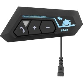 Resim Beemen BT22 Motosiklet Bluetooth 5.0 Kablosuz Intercom Kask Kulaklık 