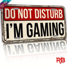 Resim 2D Düz, Metal Oyun Tabelası - GİRİŞ YASAK / RAHATSIZ ETMEYİN / OYUN OYUNUYORUM - Büyük 11.8x5.9" (30x15cm) Vintage Video Oyun Odası Dekoru - Sağlam Demir - Kırmızı/Siyah/Bej Retro Tasarım - Kolay Montaj Donanımı Dahil - Ofis, Kafe, Oyun Odası için - Oyuncu Hediye Fikri - 2D Düz UV Baskılı Metal 