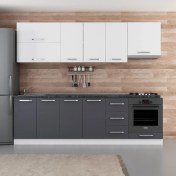 Resim Minar 260 cm Mutfak Dolabı Beyaz Antrasit 260-A5 