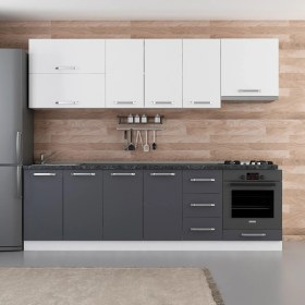 Resim Minar 260 cm Mutfak Dolabı Beyaz Antrasit 260-A5 