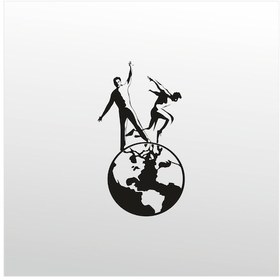 Resim Folyo Sticker Dünya Sporu 60cm Uzunluk Siyah 