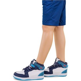Resim Kiko Kids Alpa Cırtlı Günlük Erkek Çocuk Spor Ayakkabı Lacivert - Beyaz - Turkuaz 