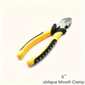 Resim 1 adet Ağır Hizmet Çok Fonksiyonlu Pense - Hassas Tel Kelepçesi, Sıyırıcı & Kesici, Çelik, 15.24 cm, Endüstriyel İnşaat Tamiri için, Profesyonel Kullanım için Dayanıklı Araç 