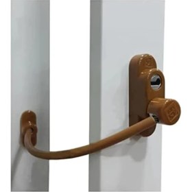 Resim Mabeyn Çelik Halatlı Kablolu Pvc Pencere Emniyet Çocuk Güvenlik Kilidi 3 Adet (Kahverengi) 