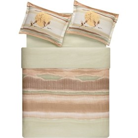 Resim Puffy Luca Çift Kişilik Saten Nevresim Takımı - Defne Turuncu 