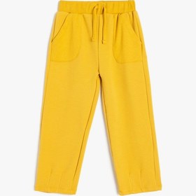 Resim Koton Eşofman Altı Beli Bağlamalı Cepli Pamuklu Hardal 5wmb40102tk Hardal 