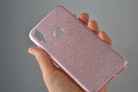 Resim Elfia Samsung Galaxy J7 ile Uyumlu Silikon Parlak Simli İnce Kılıf, Rose Gold 