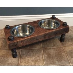 Resim Blbn Design Dekoratif Borudan Kedi Köpek Mama Standı 