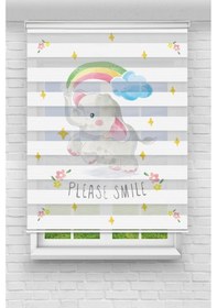 Resim Perdecizade Enxboy Tatlı Fil Dijital Baskılı Zebra Perde-cocuk Odası-stor Perde Pz-961 Renkli 