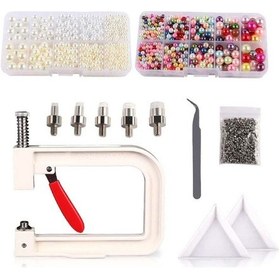 Resim El Tipi Inci Çakma Makinası Boncuk Çakım Aparatı 1000 Adet İnci 