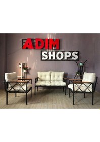 Resim Balkon-bahçe-kafe,çay Seti,koltuk Takımı,oturma Grubu,ofis Koltuğu Miami Yeni Krem 