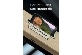 Resim Torima Bluetooth Hoparlör Telefon Standlı Derin Bas USB TF Speaker KTS-1738 Ahşap 