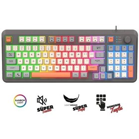 Resim Miaxtreme K82 Numerik Tuş Süper Hafif Süper Sessiz Gaming & Office Göstergeli Ses Ve Rgb Kontrol Oyuncu Klavye 