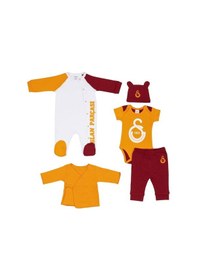 Resim Galatasaray 5'Li Bebek Hastane Çıkışı Kişiye Özel Kutulu Beyaz 
